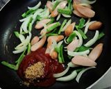 お手軽ランチ！マカロニでナポリタン♪作り方3写真