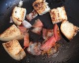 トマトとベーコンエッグパンサラダ作り方6写真
