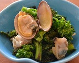 焼菜の花とあさりの洋風和え物作り方8写真