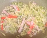 朝ご飯♡お1人様♡千切りキャベツオムレツ作り方1写真