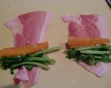 塩麹炒め菜の花の豚肉巻き作り方3写真