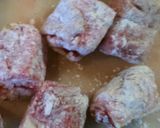 牛肉の豆腐巻き♪サイコロステーキもどき作り方6写真
