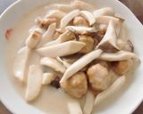 中華名菜白菜クリーム煮でエリンギを味つけ作り方3写真