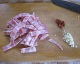 春♡菜の花とベーコンの和風パスタ作り方1写真