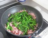 春♡菜の花とベーコンの和風パスタ作り方6写真