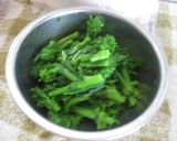 春♡菜の花とベーコンの和風パスタ作り方3写真