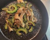 ゴーヤと舞茸のたらこ炒め作り方3写真