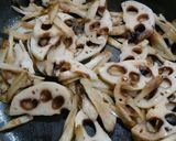 レンコンとゴボウのにんにくきんぴら作り方1写真