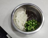 新玉ねぎともずくの長芋乗せ作り方3写真