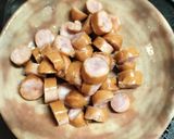 辛ラーメンオムライス キムチ＆ソーセージ作り方2写真