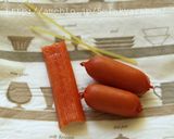 【キャラ弁】ウインナーリボンおにぎり弁当作り方1写真