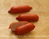 【キャラ弁】ウインナーリボンおにぎり弁当作り方3写真