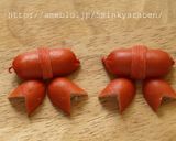 【キャラ弁】ウインナーリボンおにぎり弁当作り方7写真