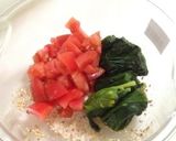 角切りトマトとほうれん草のゴマ酢和え作り方4写真