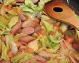 ウインナーと春キャベツのトマトパスタ作り方5写真