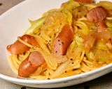 ウインナーと春キャベツのトマトパスタ作り方8写真