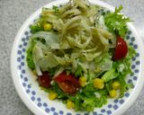 わさび菜と新玉葱のサラダ　しらす塩麹ドレ作り方10写真