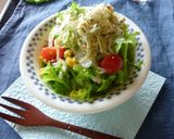 わさび菜と新玉葱のサラダ　しらす塩麹ドレ作り方11写真