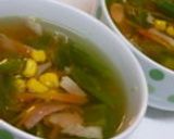レタスとウインナーのスープ作り方7写真