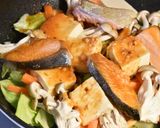 鮭と春キャベツのコクうま味噌バター作り方4写真