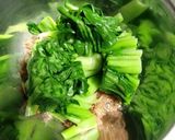 料理のための清酒とおかかで多めの小松菜を作り方3写真