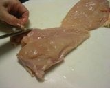 パリッパリ☆鶏むね肉のハニーなディアボラ作り方1写真