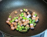 アスパラとウインナーのおかずホットケーキ作り方4写真
