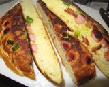 アスパラとウインナーのおかずホットケーキ作り方7写真