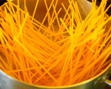 蒸し鶏とアスパラガスのクリームパスタ作り方4写真