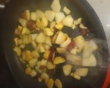 りんごとサツマイモのホットケーキ作り方1写真