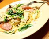 鮭とほうれん草のクリームパスタ作り方9写真
