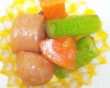 早業！お弁当にカラフルウインナー炒め作り方4写真