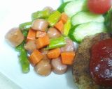 早業！お弁当にカラフルウインナー炒め作り方5写真