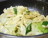 鶏むね肉とキャベツのカレーマヨ炒め♪作り方3写真