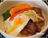 醤油麹で豚ヒレ肉の和風ロコモコ丼作り方6写真
