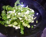 うち中華〜エビと青梗菜の塩炒め 卵のせ作り方4写真