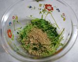 再収穫の豆苗でレンジ胡麻和え作り方3写真