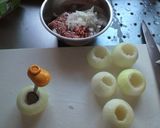 新玉ねぎの肉詰め作り方2写真