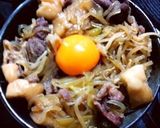 簡単&節約!もやしで☆すき焼き丼作り方8写真