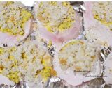 茹で鶏で♪マスタードマヨパン粉焼き作り方3写真