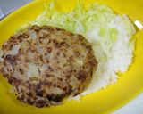 ハンバーグ＆目玉焼きでロコモコ風♪作り方5写真