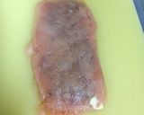 おやじ犬流♪ササミの梅チーズはさみ焼き作り方5写真
