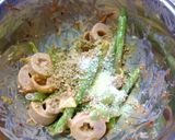 アスパラと魚ニソのキムチマヨ和え作り方4写真