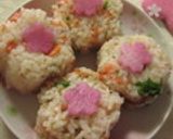 梅味噌風味＊鮭フレークのおにぎり作り方10写真