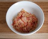 不器用ワンパンベーコンえのきカニカマ炒め作り方2写真