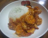 卵入りでふわふわ♪エビチリ丼作り方8写真