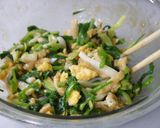 わけぎの酢味噌和え☆炒り玉子入り作り方5写真