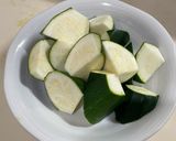 鶏もも肉とズッキーニのオイスター炒め作り方1写真