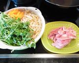 調味料３つ☆豚肉ともやしのキムチマヨ炒め作り方1写真