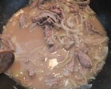 牛肉マッシュルームほうれん草のクリーム煮作り方6写真